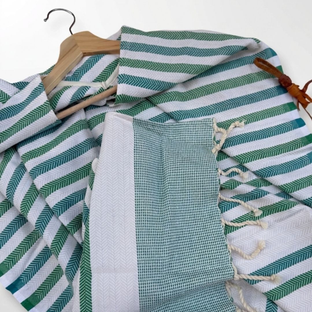 Ocean Breeze Cover-Ups Wavelux Poncho Green