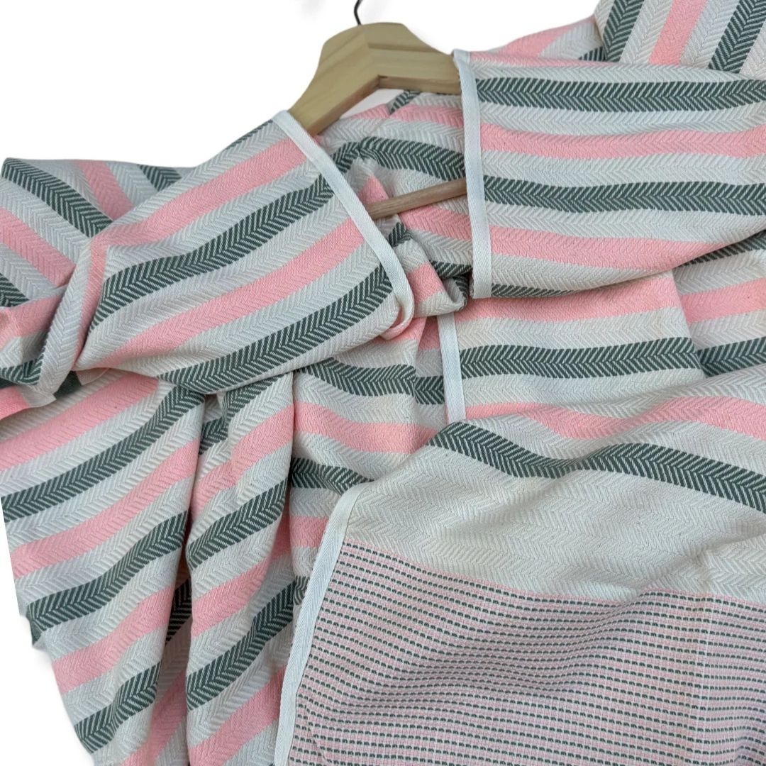 Ocean Breeze Cover-Ups Wavelux Poncho Light Pink Grey