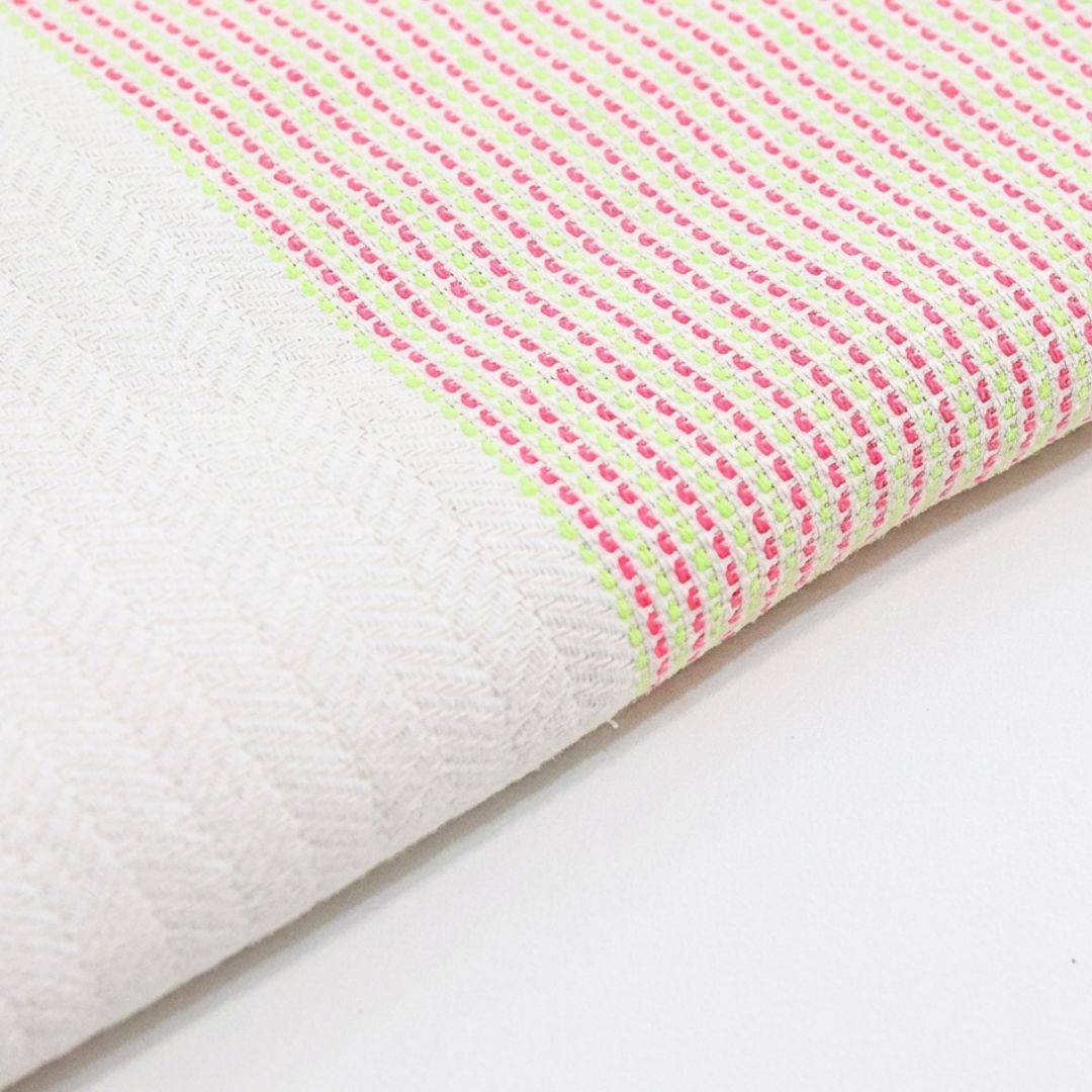 Wavelux Beach Towel Green Pink