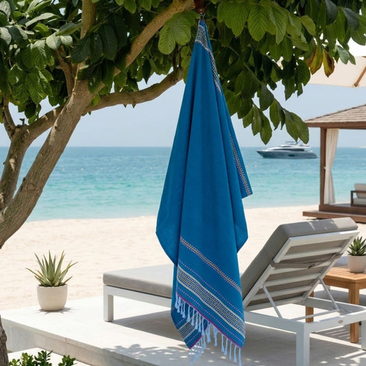 Spirit Amazigh Blue Beach Towel
