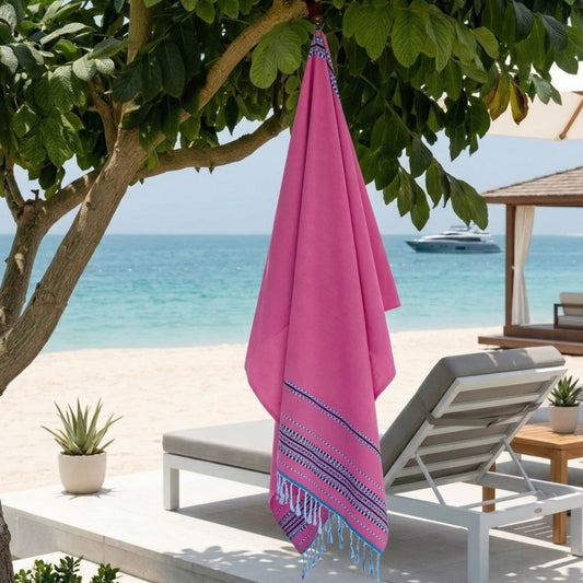 Spirit Amazigh Pink Beach Towel