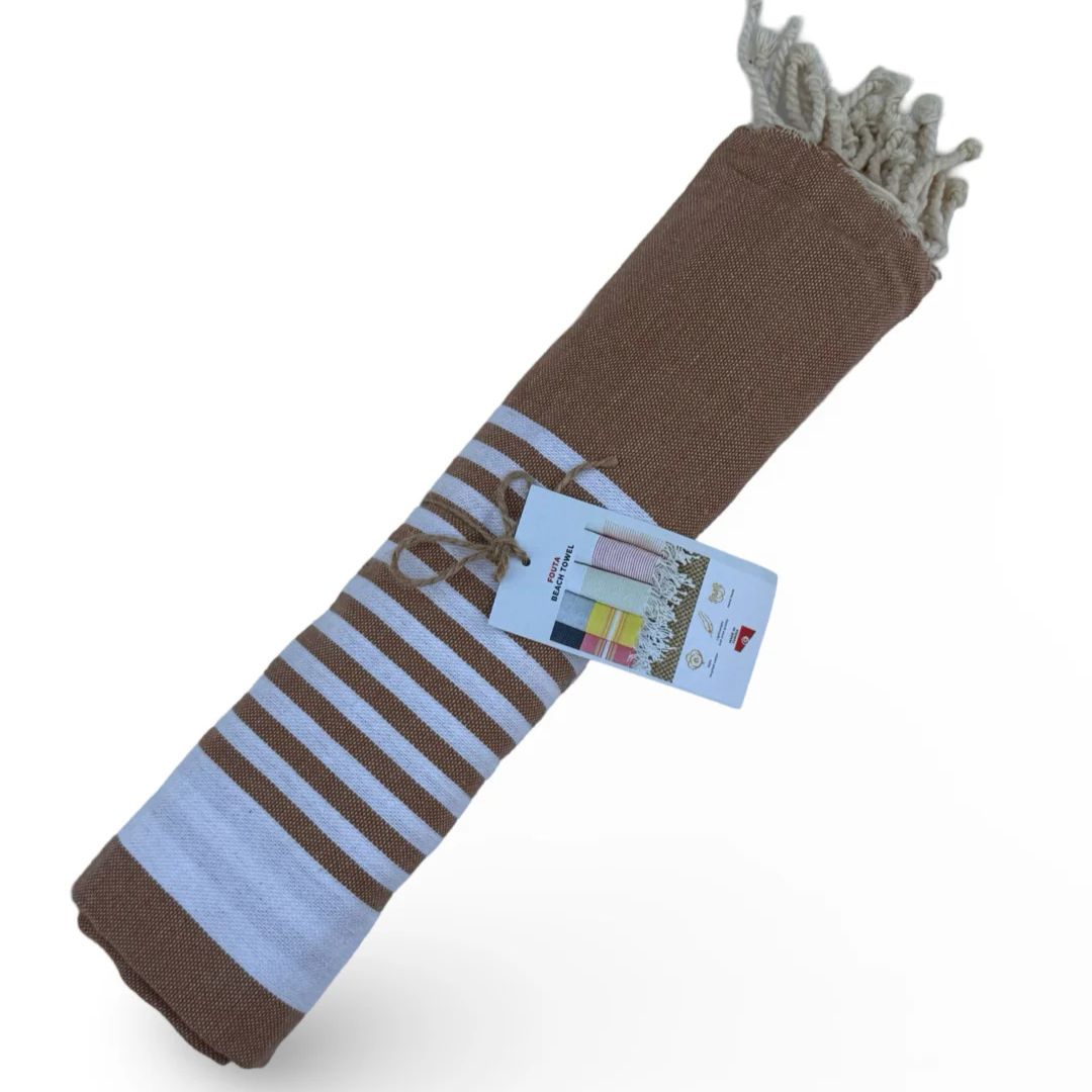 The Line Beach towel  Brown