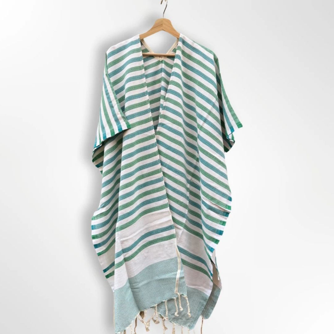 Ocean Breeze Cover-Ups Wavelux Poncho Green