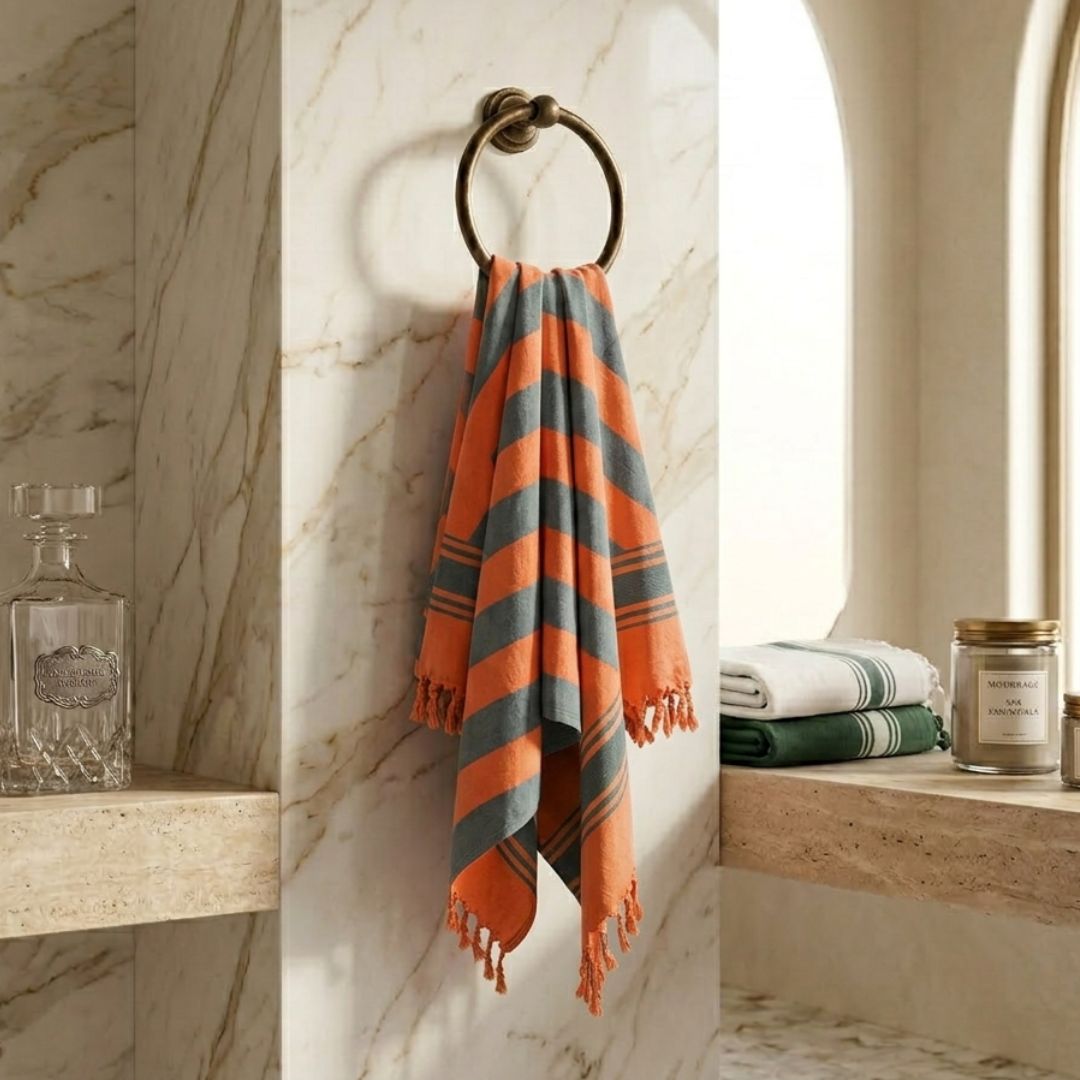 Nautical Charm Orange Grey