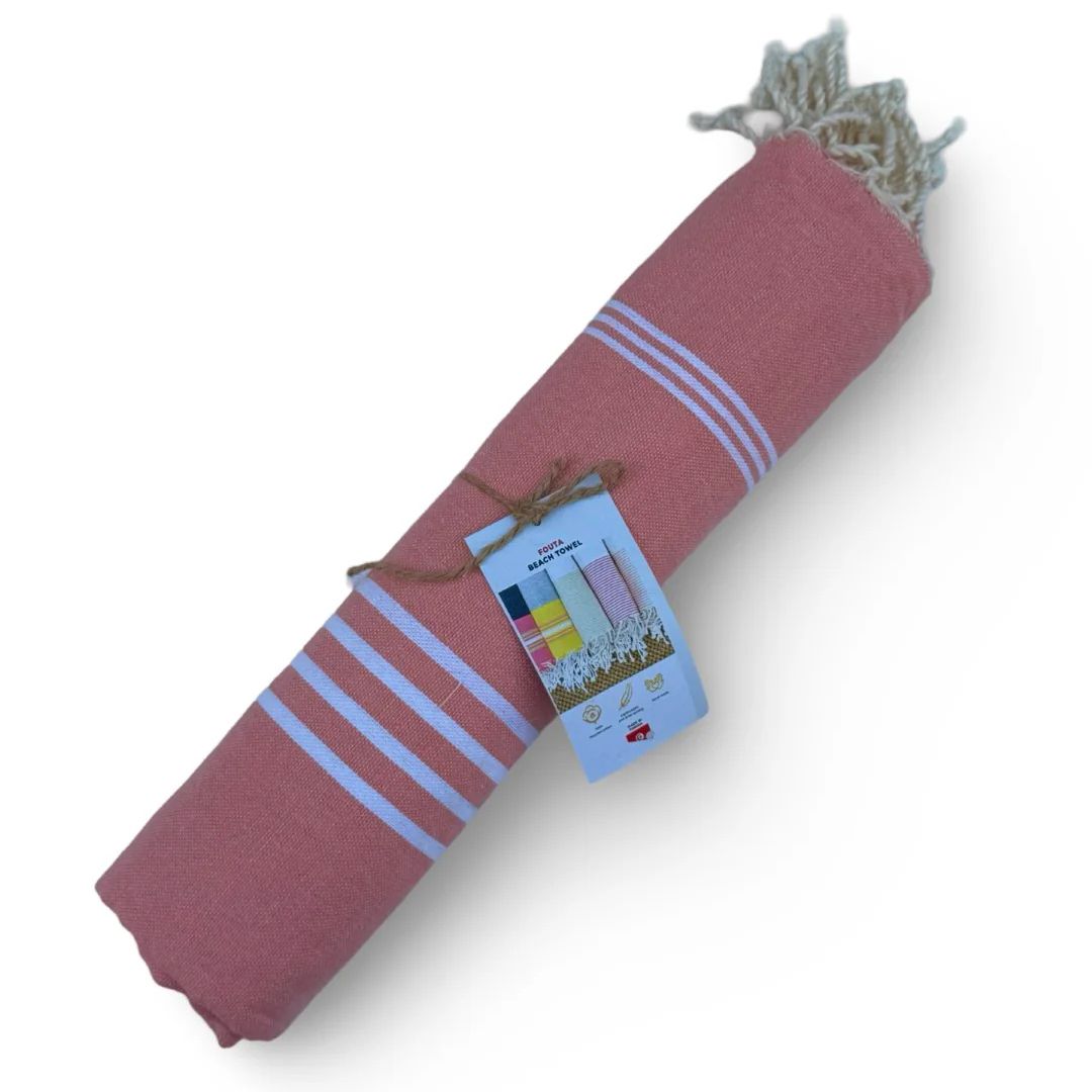 The Line Beach towel  Pink
