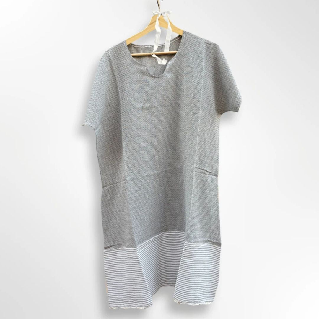 Ocean Breeze Cover-Ups Honeycomb Poncho Grey