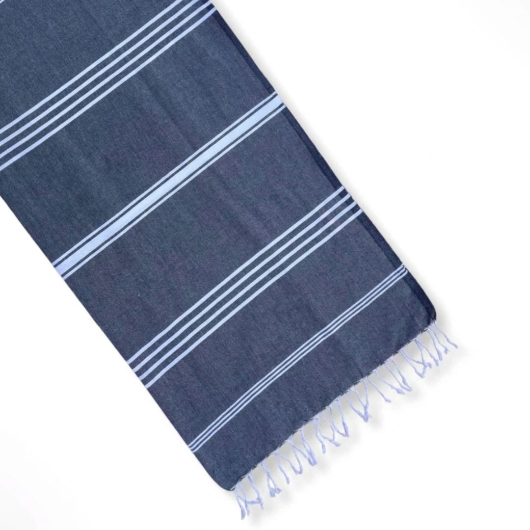 The Line Beach towel  Dark Grey