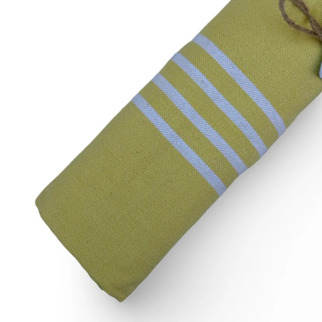 The Line Beach towel  Yellow