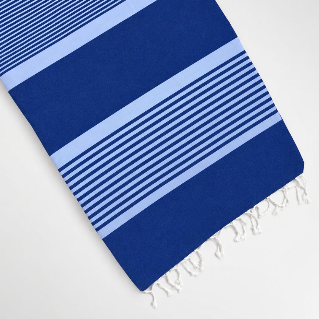 The Line Beach towel Dark Blue