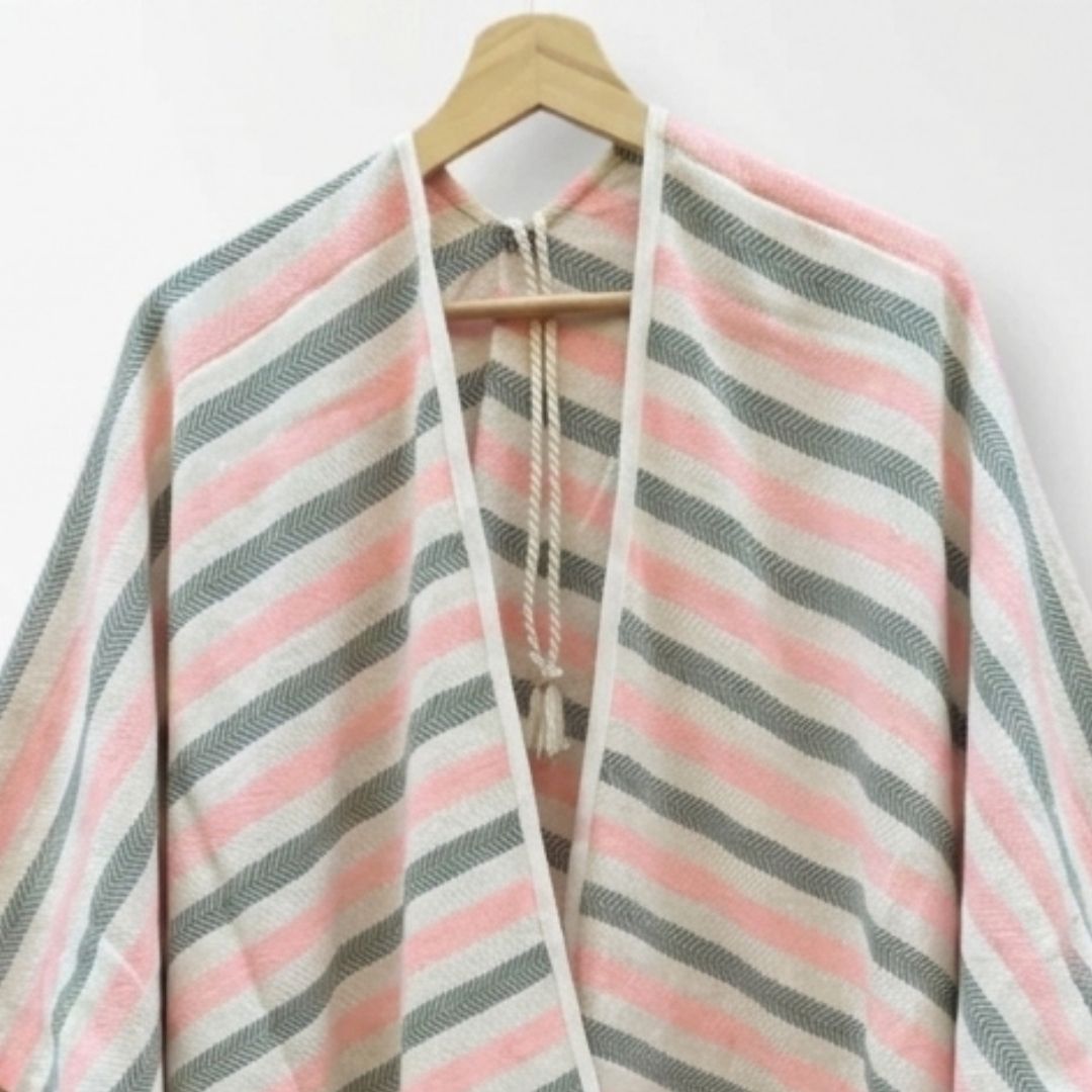 Ocean Breeze Cover-Ups Wavelux Poncho Light Pink Grey