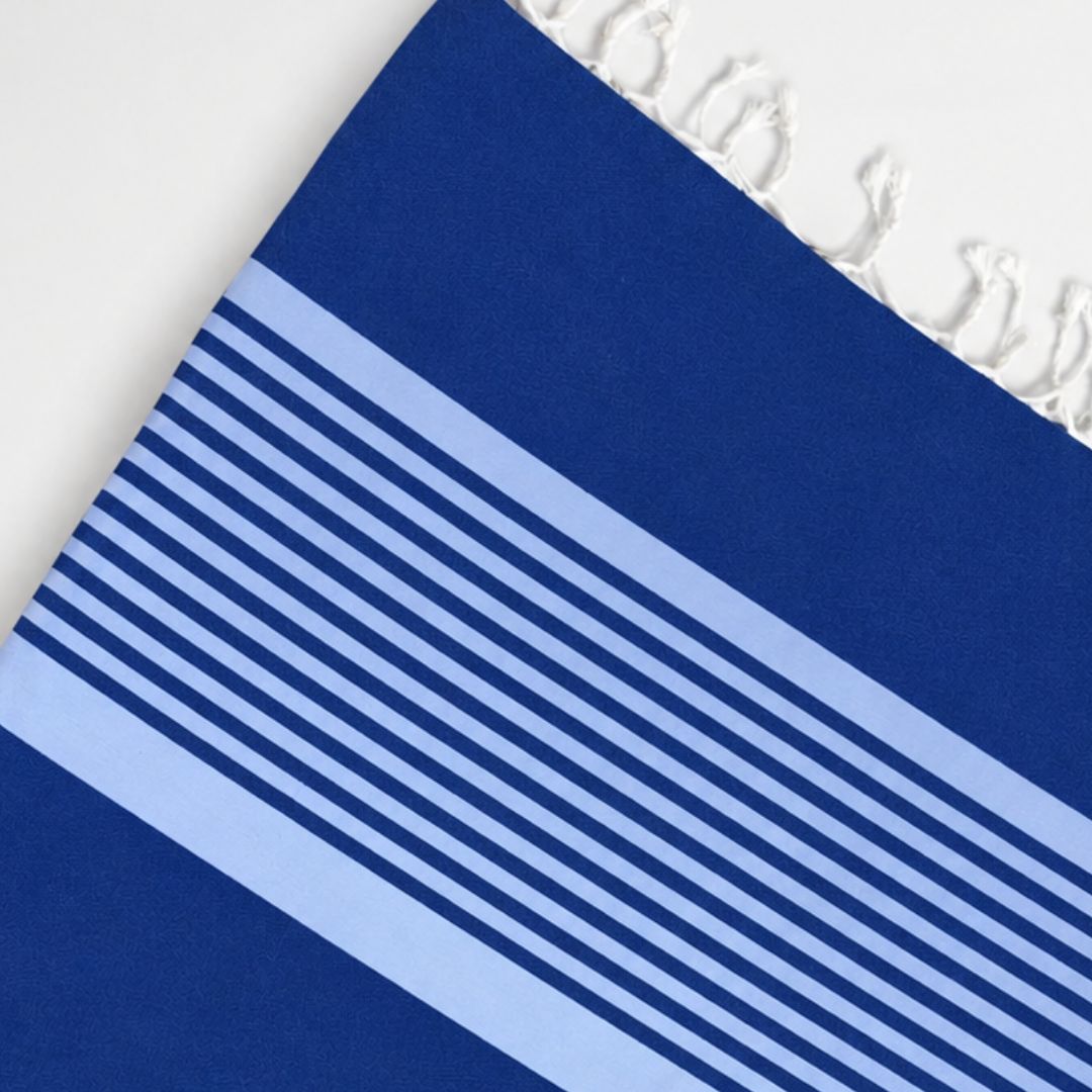 The Line Beach towel Dark Blue