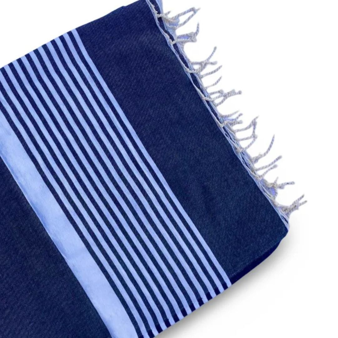 The Line Beach towel Dark Blue