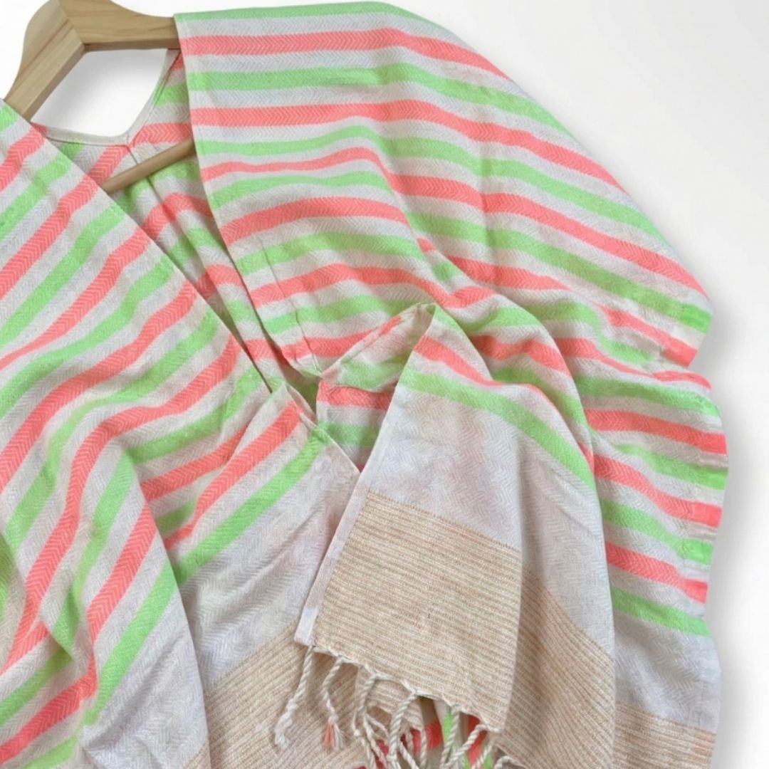 Ocean Breeze Cover-Ups Wavelux Poncho Orange Grany