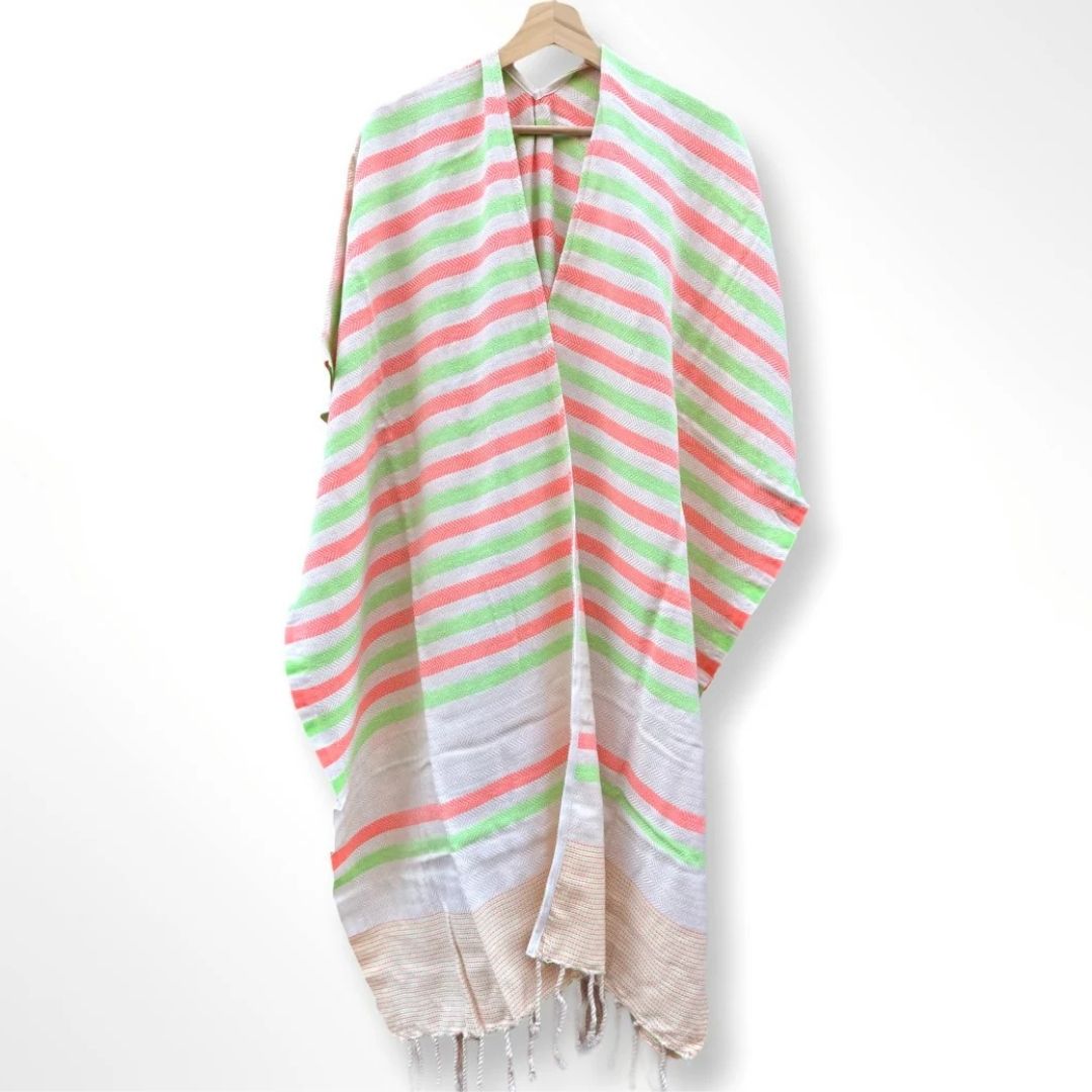 Ocean Breeze Cover-Ups Wavelux Poncho Orange Grany
