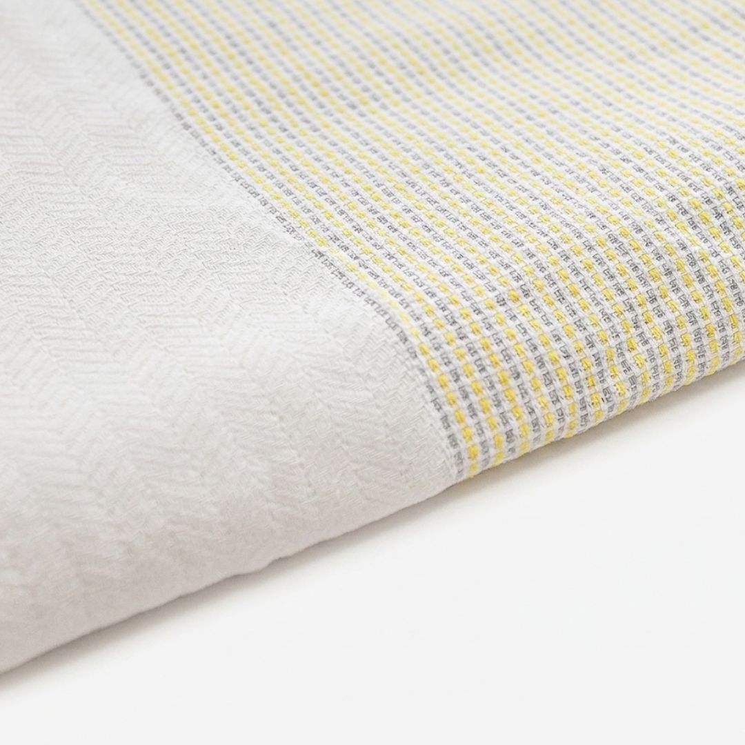 Wavelux Beach Towel Yellow Grey