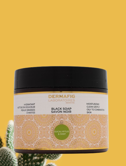 DERMAFIG Black Soap Eucalyptus and Mint : Moisturizing - Clean gently